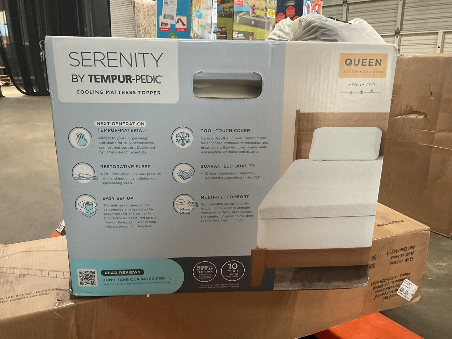 Tempur-pedicure Queen Cooling Mattress Topper