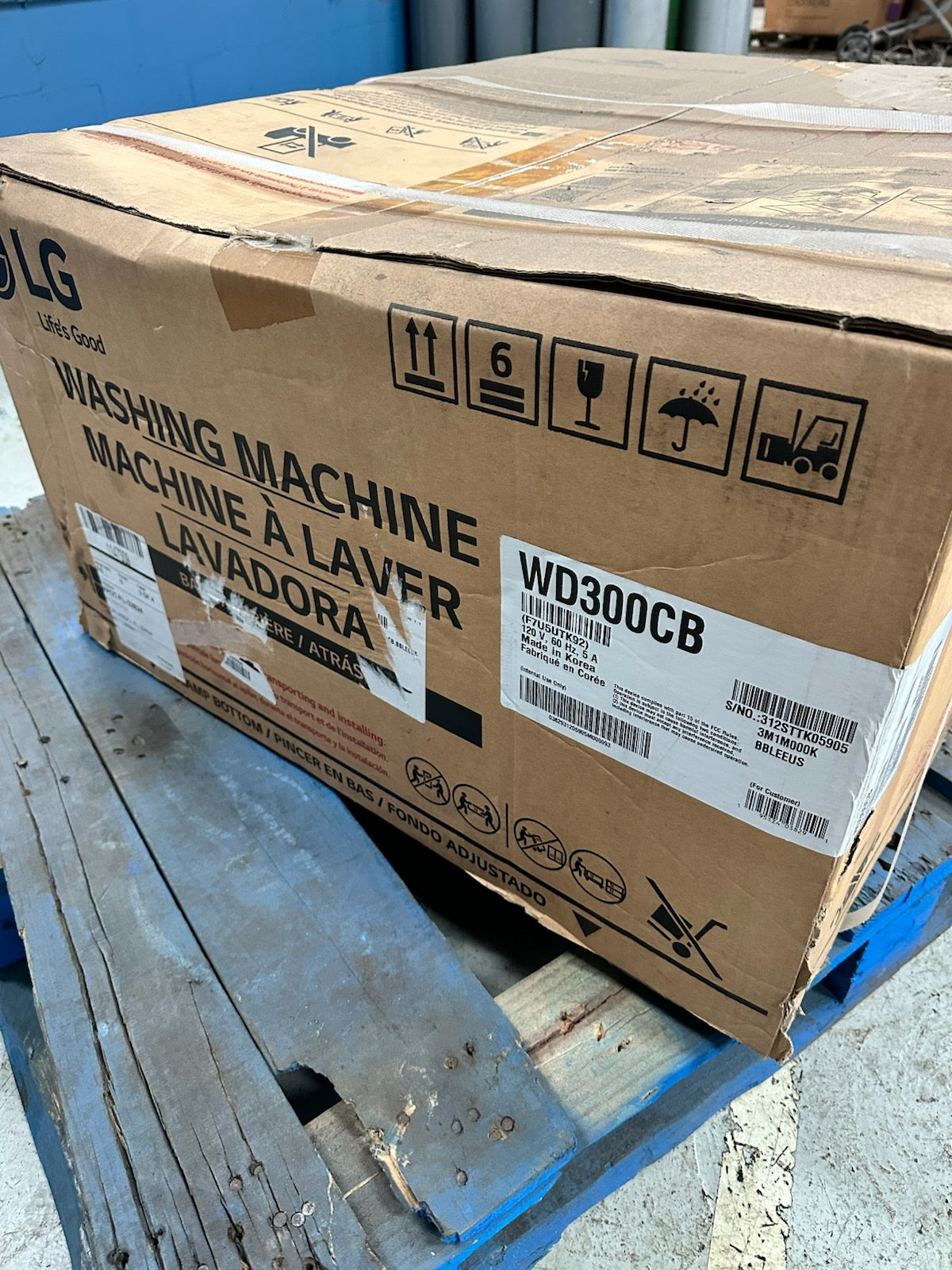 LG Pedestal front load washer