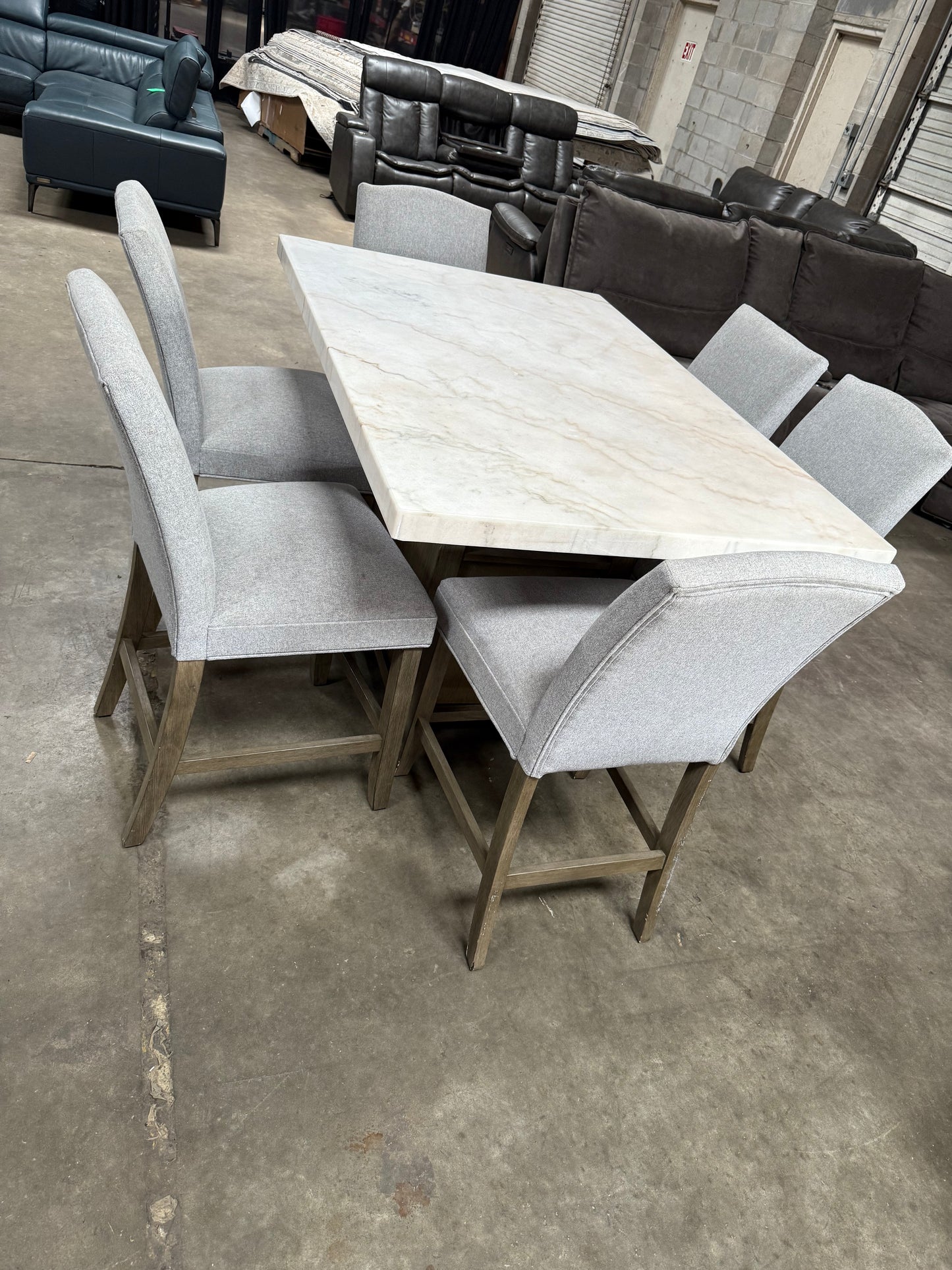 7pc Marble top Table set