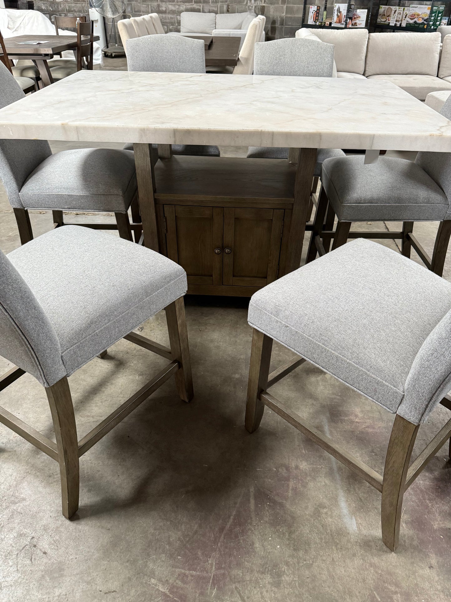 7pc Marble top Table set