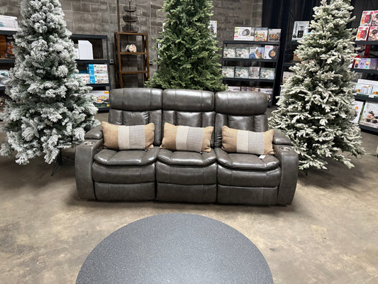 NEW! Reclining Leather Theater Sofa